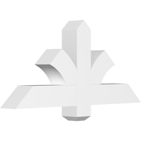 Ekena Millwork Redmond Architectural Grade PVC Gable Bracket, 36"W x 16 1/2"H x 4"D x 4"F, 11/12 Pitch GBP036X17X0404RED00